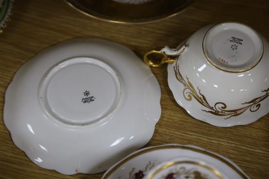 A quantity of mixed cabinet cups and 19th century and later ceramics